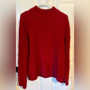 Vintage L.L. Bean Women's Red 100% Wool Sweater